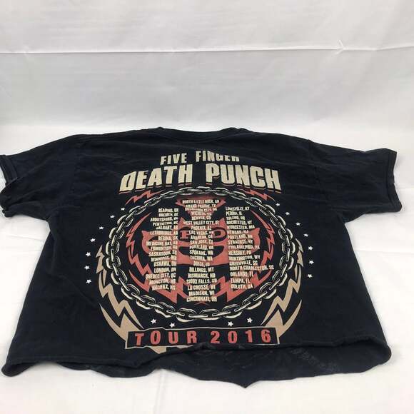Five Finger‎ Death Punch crop top distres - Picture 4 of 4
